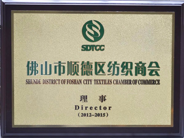 NG28娱乐-2012年获顺德政府颁发“佛山纺织商会理事单位”
